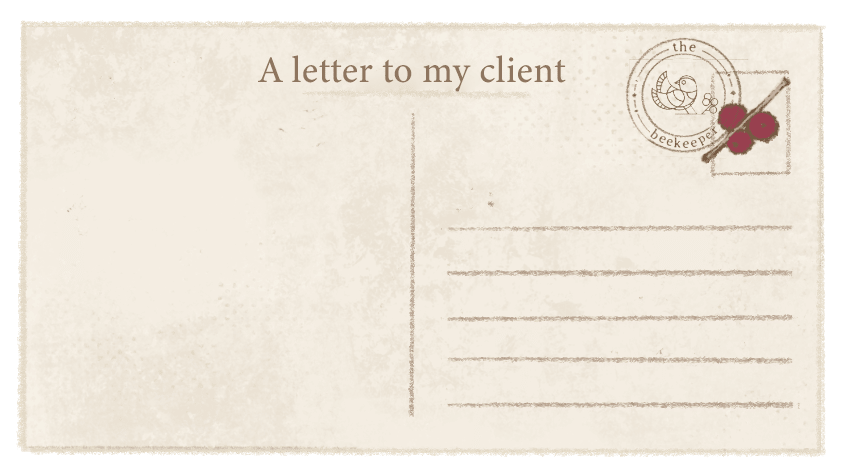 Treatment For A Client | postcard client